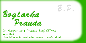 boglarka prauda business card